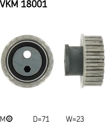 SKF VKM 18001 - Tensioner Pulley, timing belt www.parts5.com