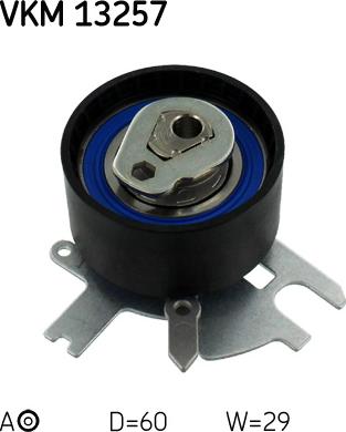 SKF VKM 13257 - Napenjalni valj, zobati jermen www.parts5.com