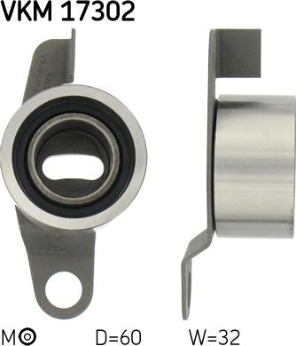 SKF VKM 17302 - Polea tensora, correa dentada www.parts5.com