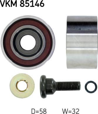 SKF VKM 85146 - Szíjtárcsa / vezetőgörgő, fogasszíj parts5.com