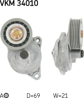 SKF VKM 34010 - Polea inversión / guía, correa poli V www.parts5.com