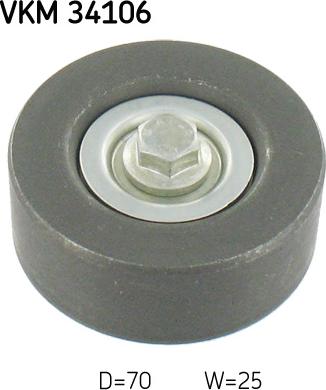 SKF VKM 34106 - Rola ghidare / conducere, curea transmisie www.parts5.com