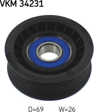 SKF VKM 34231 - Направляющий ролик, поликлиновый ремень www.parts5.com