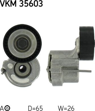 SKF VKM 35603 - Vratná / vodicí kladka, klínový žebrový řemen www.parts5.com