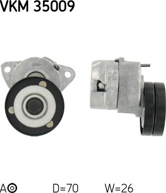 SKF VKM 35009 - Τροχαλία παρέκκλισης, ιμάντας poly-V www.parts5.com