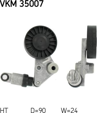 SKF VKM 35007 - Preusmerjevalni valj / vodilni valj, rebrasti jermen www.parts5.com