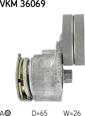 SKF VKM 36069 - Vratná / vodicí kladka, klínový žebrový řemen www.parts5.com