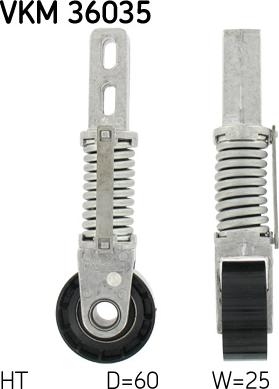 SKF VKM 36035 - Направляющий ролик, поликлиновый ремень www.parts5.com