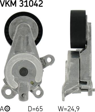 SKF VKM 31042 - Skretni / vodeći valjak, klinasti rebrasti remen www.parts5.com