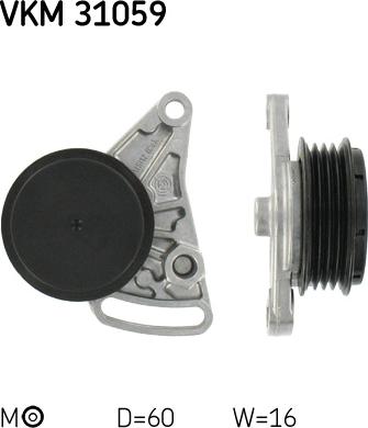 SKF VKM 31059 - Skretni / vodeći valjak, klinasti rebrasti remen www.parts5.com