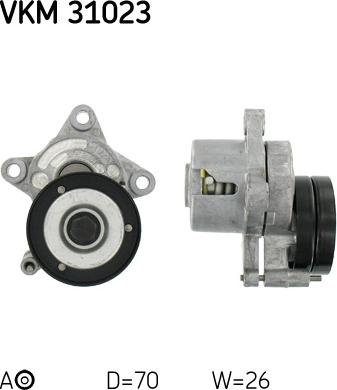 SKF VKM 31023 - Umlenk / Führungsrolle, Keilrippenriemen www.parts5.com