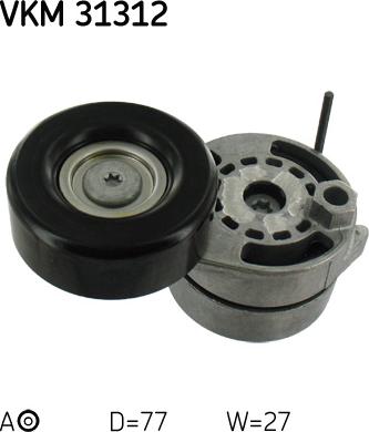 SKF VKM 31312 - Deflection / Guide Pulley, v-ribbed belt www.parts5.com