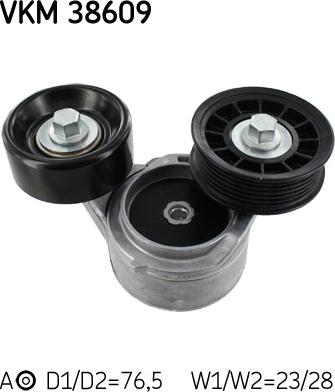 SKF VKM 38609 - Паразитна / водеща ролка, пистов ремък www.parts5.com