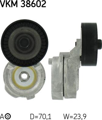 SKF VKM 38602 - Rolka kierunkowa / prowadząca, pasek klinowy zębaty www.parts5.com