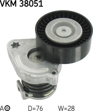 SKF VKM 38051 - Usmeravajući / vodeći točkić, klinasti rebrasti kaiš www.parts5.com