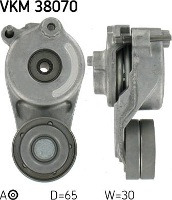 SKF VKM 38070 - Preusmerjevalni valj / vodilni valj, rebrasti jermen www.parts5.com