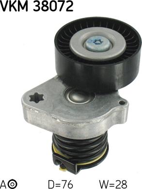 SKF VKM 38072 - Usmeravajući / vodeći točkić, klinasti rebrasti kaiš www.parts5.com