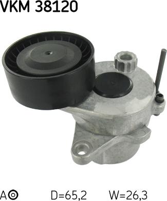 SKF VKM 38120 - Направляющий ролик, поликлиновый ремень www.parts5.com