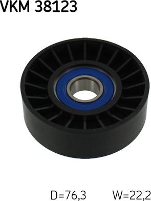 SKF VKM 38123 - Направляющий ролик, поликлиновый ремень www.parts5.com