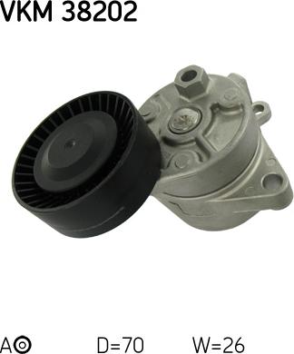 SKF VKM 38202 - Τροχαλία παρέκκλισης, ιμάντας poly-V www.parts5.com