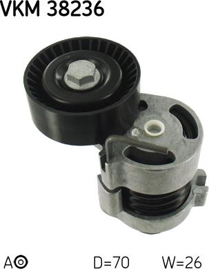 SKF VKM 38236 - Rolka kierunkowa / prowadząca, pasek klinowy zębaty www.parts5.com