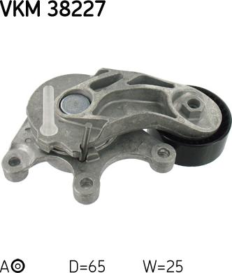 SKF VKM 38227 - Vratná / vodiaca kladka rebrovaného klinového remeňa www.parts5.com