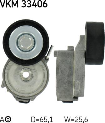 SKF VKM 33406 - Паразитна / водеща ролка, пистов ремък www.parts5.com