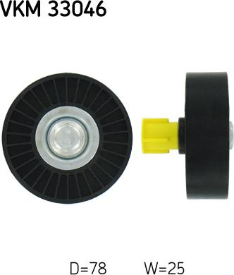 SKF VKM 33046 - Deflection / Guide Pulley, v-ribbed belt www.parts5.com