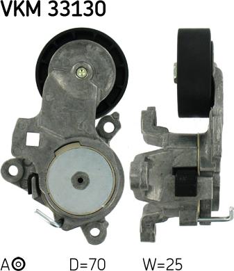 SKF VKM 33130 - Vratná / vodiaca kladka rebrovaného klinového remeňa www.parts5.com