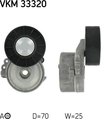 SKF VKM 33320 - Vratná / vodiaca kladka rebrovaného klinového remeňa www.parts5.com