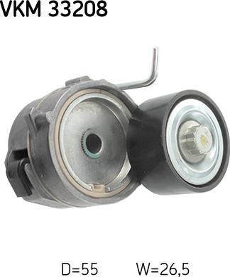 SKF VKM 33208 - Usmeravajući / vodeći točkić, klinasti rebrasti kaiš www.parts5.com