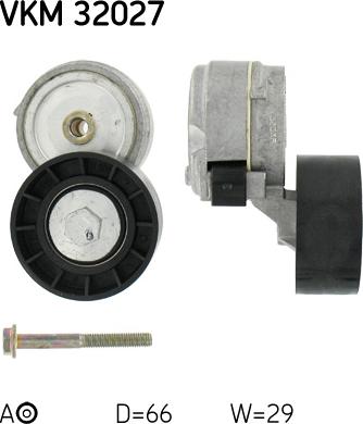 SKF VKM 32027 - Szíjtárcsa / vezetőgörgő, hosszbordás szíj www.parts5.com