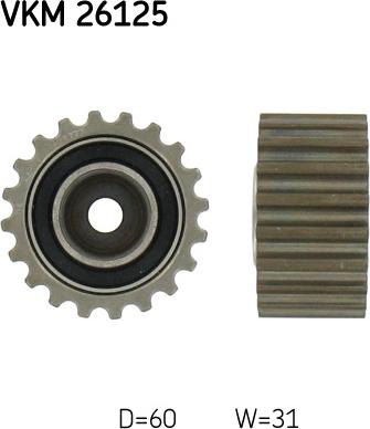 SKF VKM 26125 - Паразитна / водеща ролка, зъбен ремък www.parts5.com