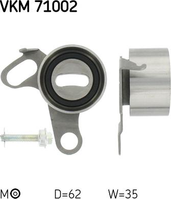 SKF VKM 71002 - Rolka napinacza, pasek rozrządu www.parts5.com