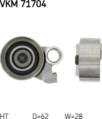 SKF VKM 71704 - Kiristysrulla, hammashihnat www.parts5.com