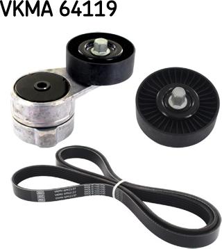 SKF VKMA 64119 - Поликлиновый ременный комплект www.parts5.com