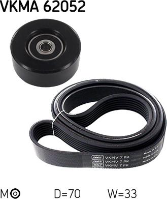 SKF VKMA 62052 - Комплект пистов ремък www.parts5.com