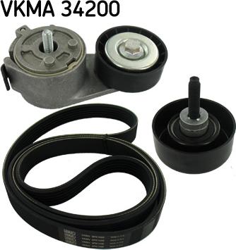 SKF VKMA 34200 - Juego de correas trapeciales poli V www.parts5.com