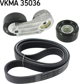 SKF VKMA 35036 - Juego de correas trapeciales poli V www.parts5.com