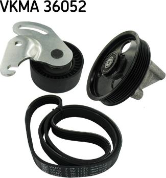 SKF VKMA 36052 - Sada žebrovaných klínových řemenů www.parts5.com