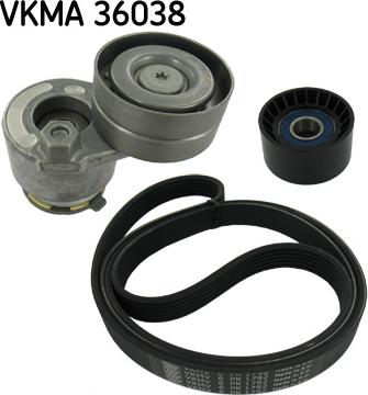 SKF VKMA 36038 - Juego de correas trapeciales poli V www.parts5.com