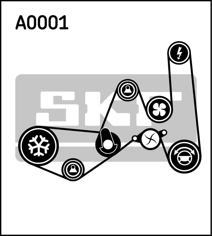 SKF VKMC 31051-1 - Водяной насос + комплект ручейковых ремней www.parts5.com