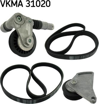 SKF VKMA 31020 - Jeu de courroies trapézoïdales à nervures www.parts5.com