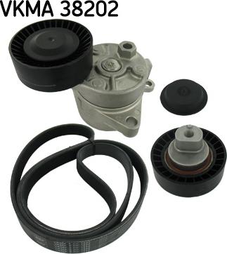 SKF VKMA 38202 - Jeu de courroies trapézoïdales à nervures www.parts5.com