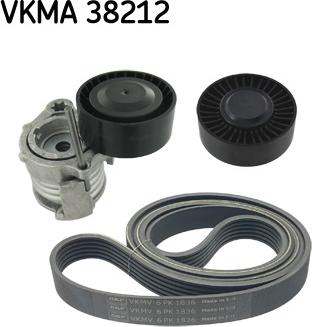 SKF VKMA 38212 - Kanallı V kayışı seti www.parts5.com