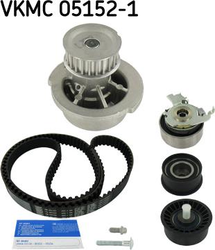 SKF VKMC 05152-1 - Vízpumpa + fogasszíj készlet www.parts5.com