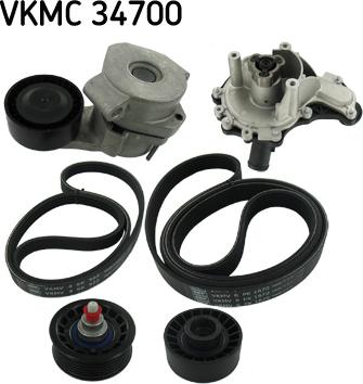 SKF VKMC 34700 - Vízszivattyú + bordásszíjkészlet www.parts5.com