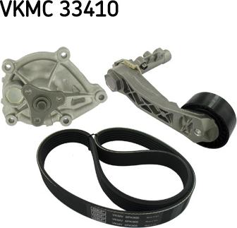 SKF VKMC 33410 - Водна помпа + комплект пистови ремъци клиновидно оребряване www.parts5.com