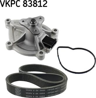 SKF VKMC 33843 - Water Pump + V-Ribbed Belt Set www.parts5.com