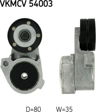 SKF VKMCV 54003 - Vratná / vodicí kladka, klínový žebrový řemen www.parts5.com